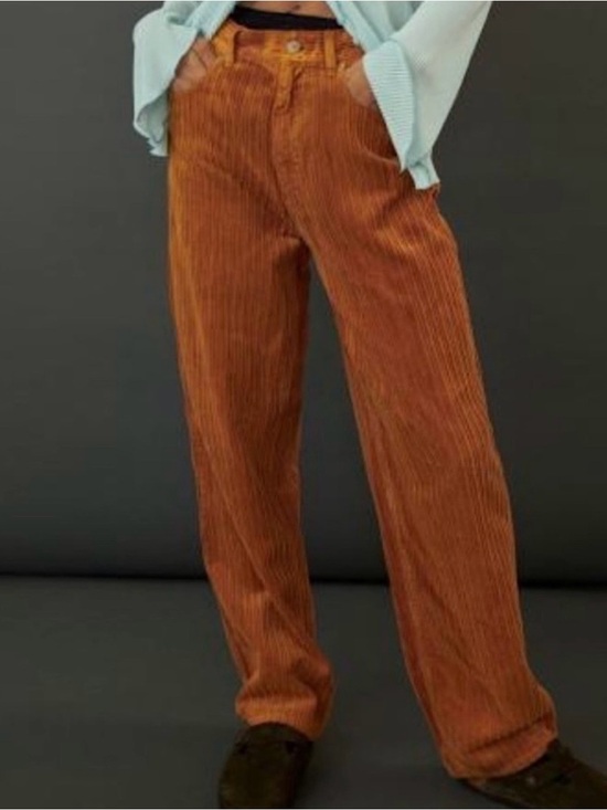 BDG Pants - BDG baggy Corduroy Pants in Burnt Orange